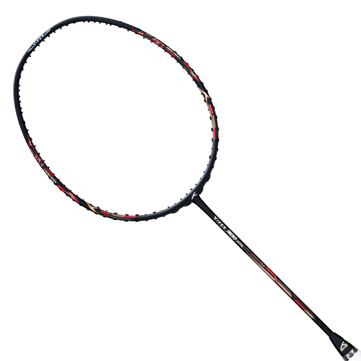 Viper 900 Attack Badminton Racket (Red/Black)