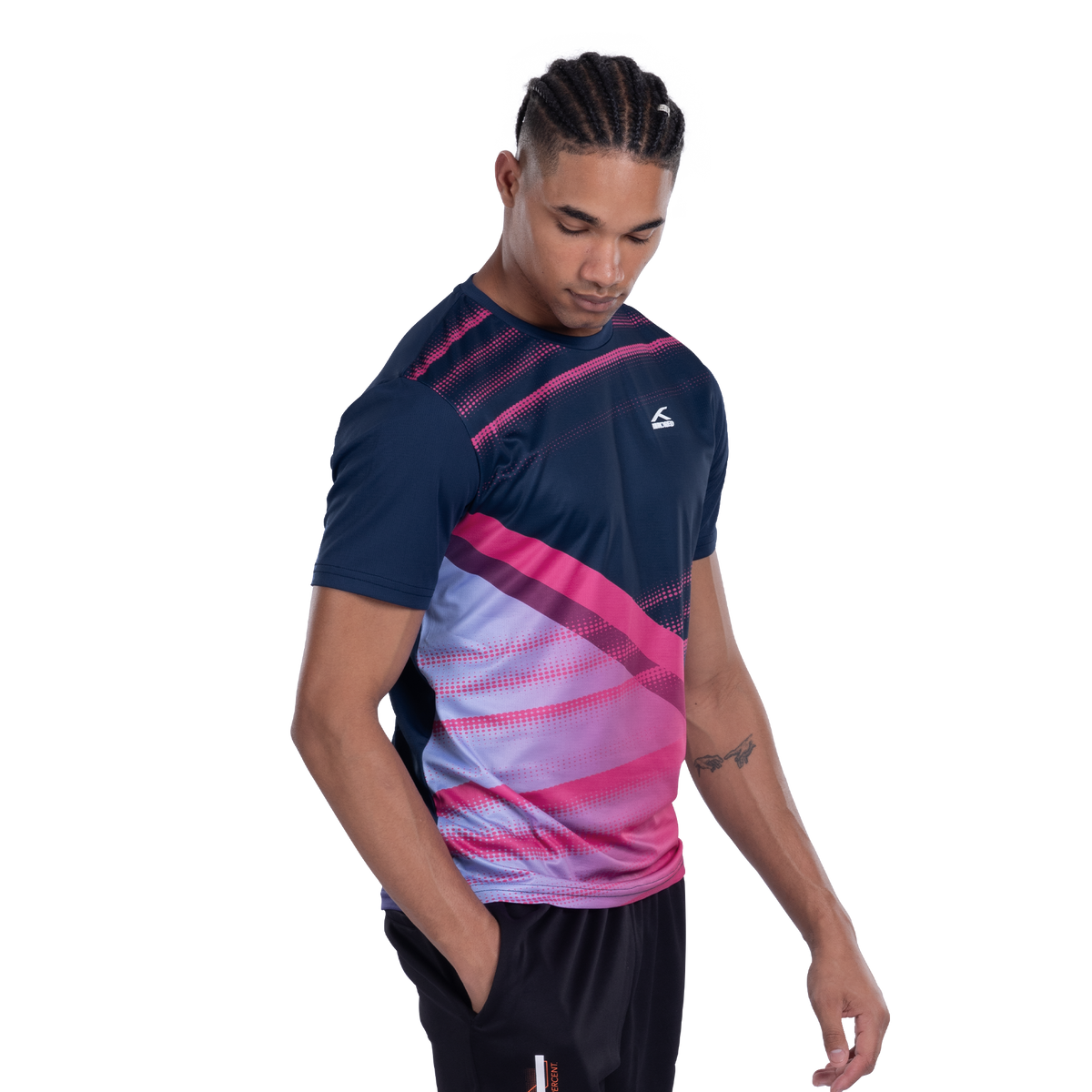 Zig-Flow T-Shirt-NAVY