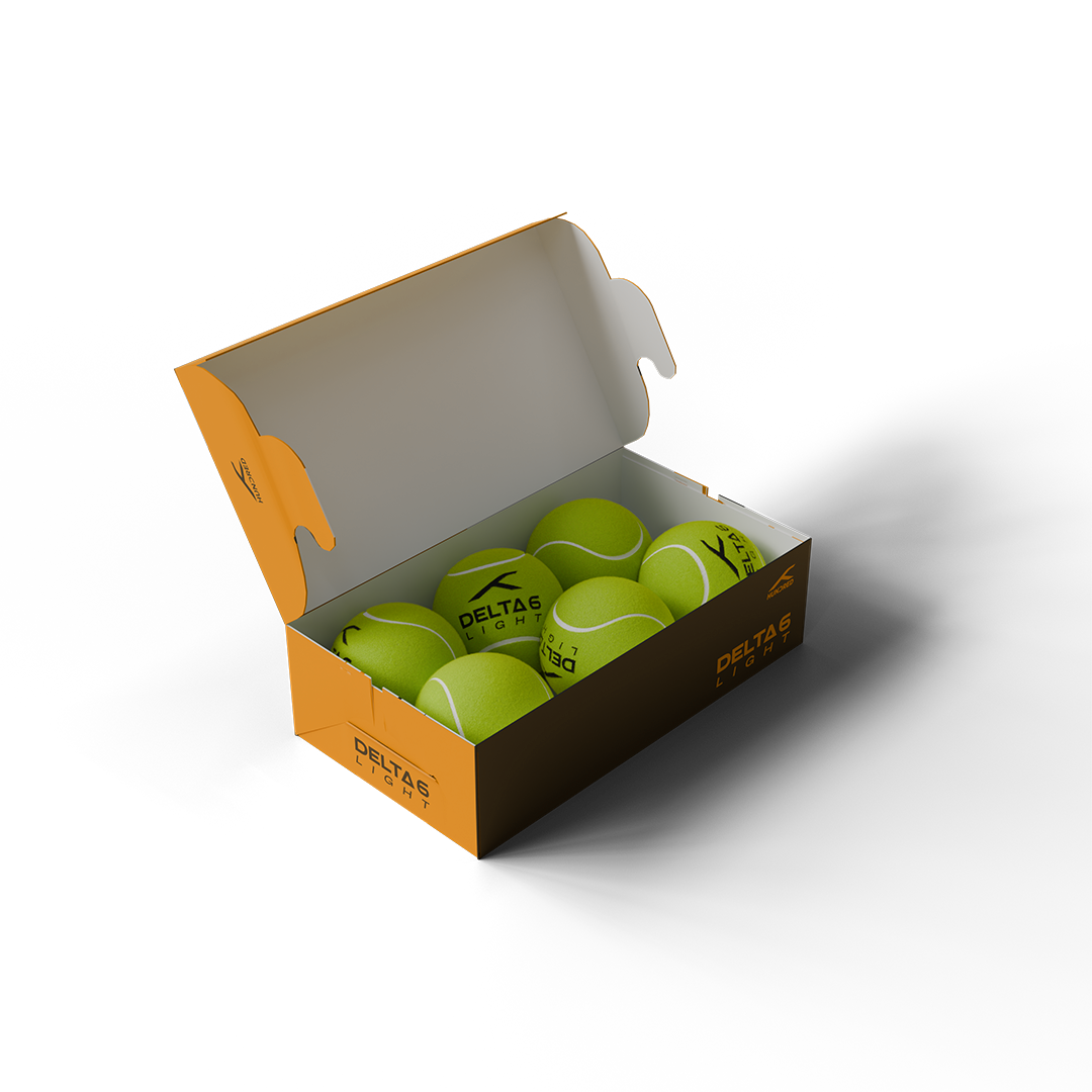 Delta 6 Light Cricket Tennis Balls (Pack of 6/Yellow)