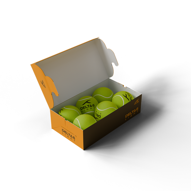 Delta 6 Light Cricket Tennis Balls (Pack of 6/Yellow)