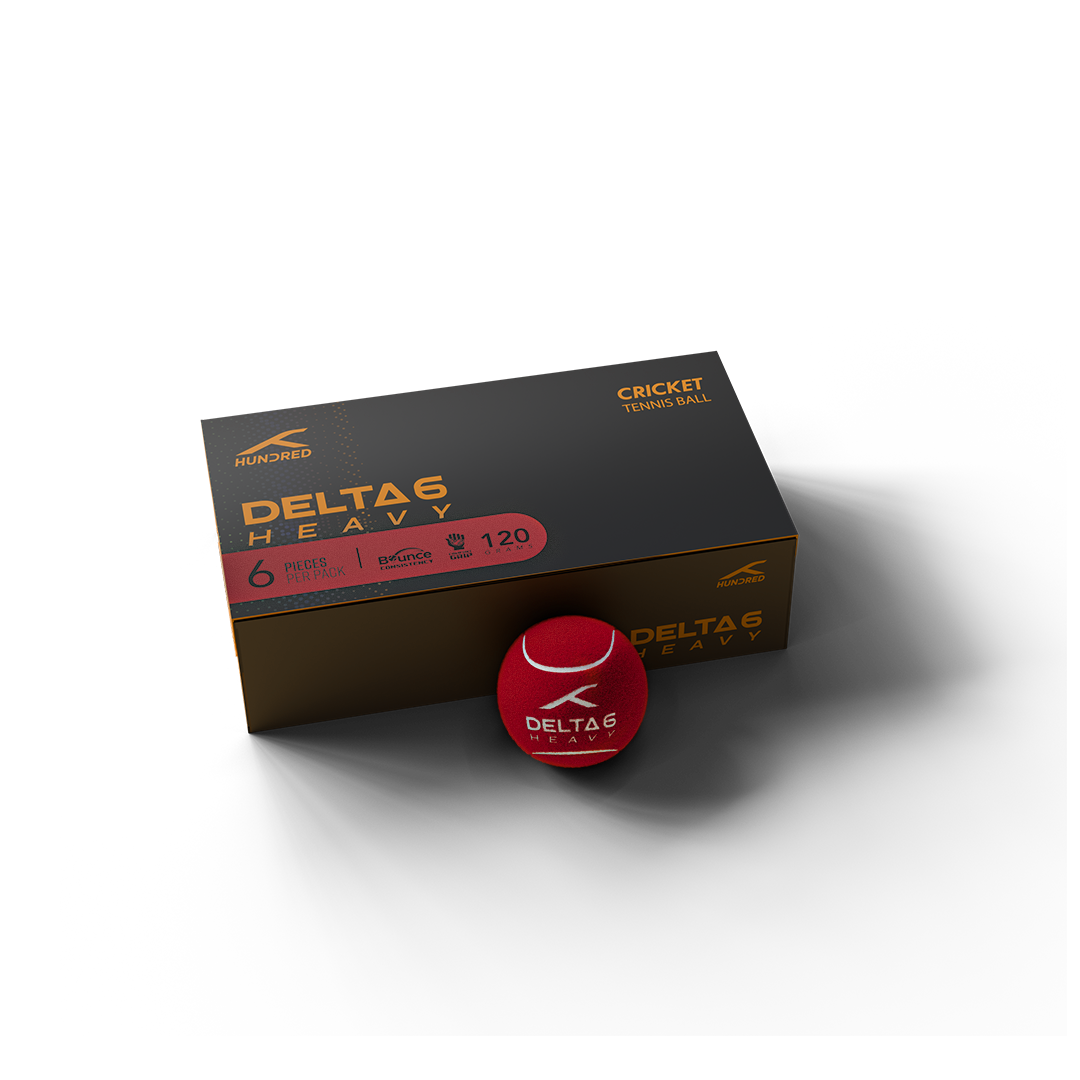 Delta 6 Heavy Cricket Tennis Balls (Pack of 6/Red)