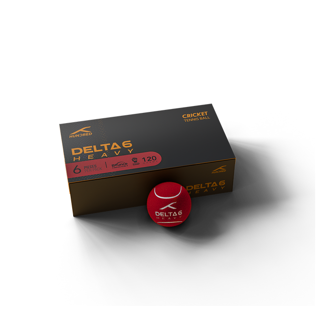 Delta 6 Heavy Cricket Tennis Balls (Pack of 6/Red)