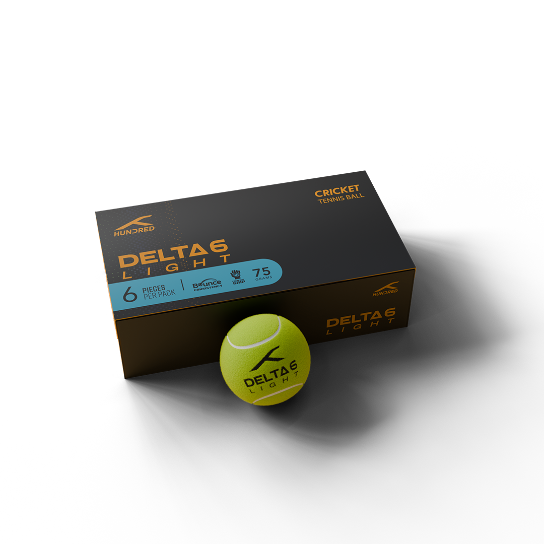 Delta 6 Light Cricket Tennis Balls (Pack of 6/Yellow)