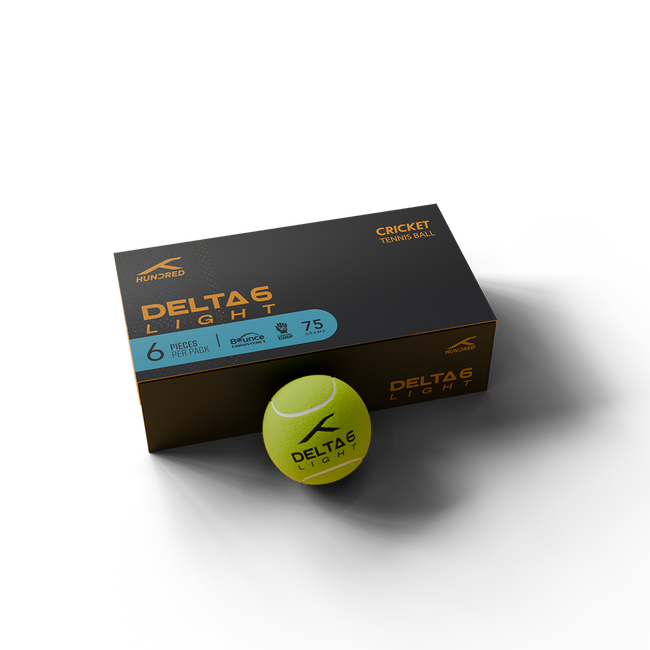 Delta 6 Light Cricket Tennis Balls (Pack of 6/Yellow)