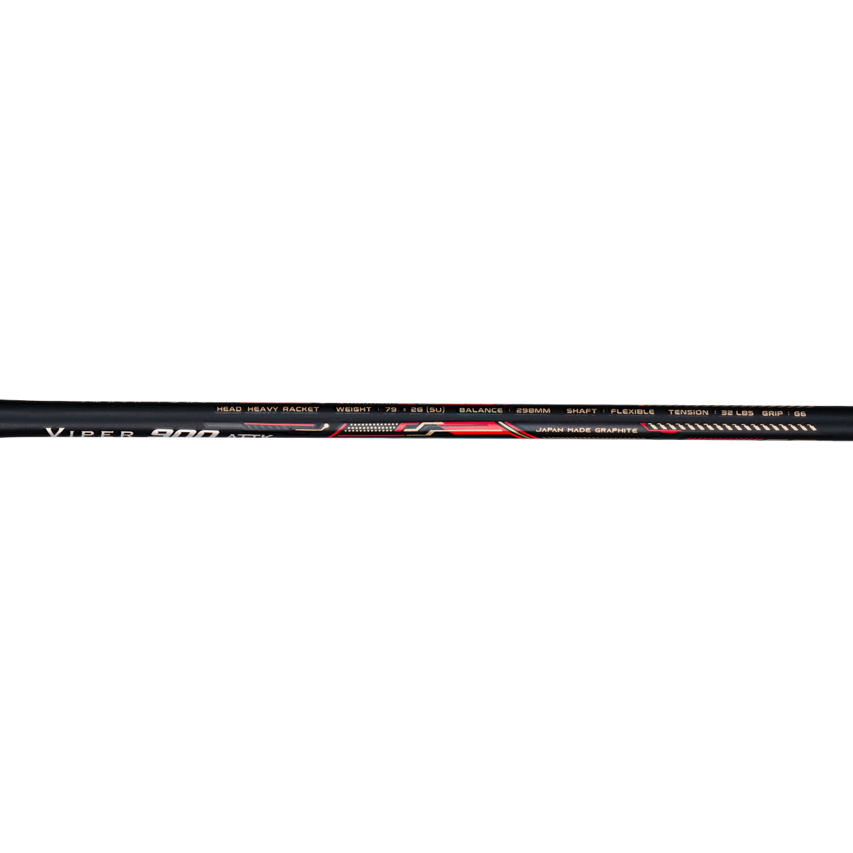 Viper 900 Attack Badminton Racket (Red/Black)