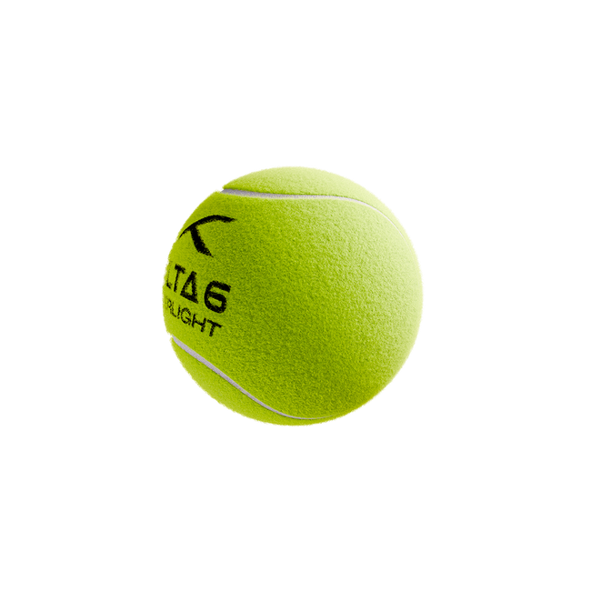 Single Delta 6 SuperLight Cricket Tennis Balls (Pack of 6/Yellow)