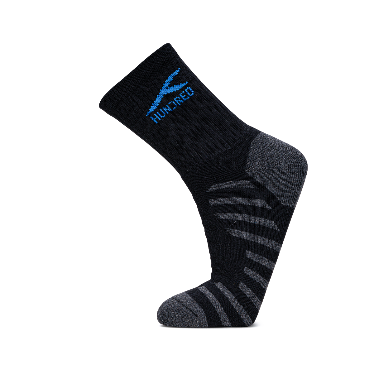 Stripe Quarter Length Performance Sports Socks_Black