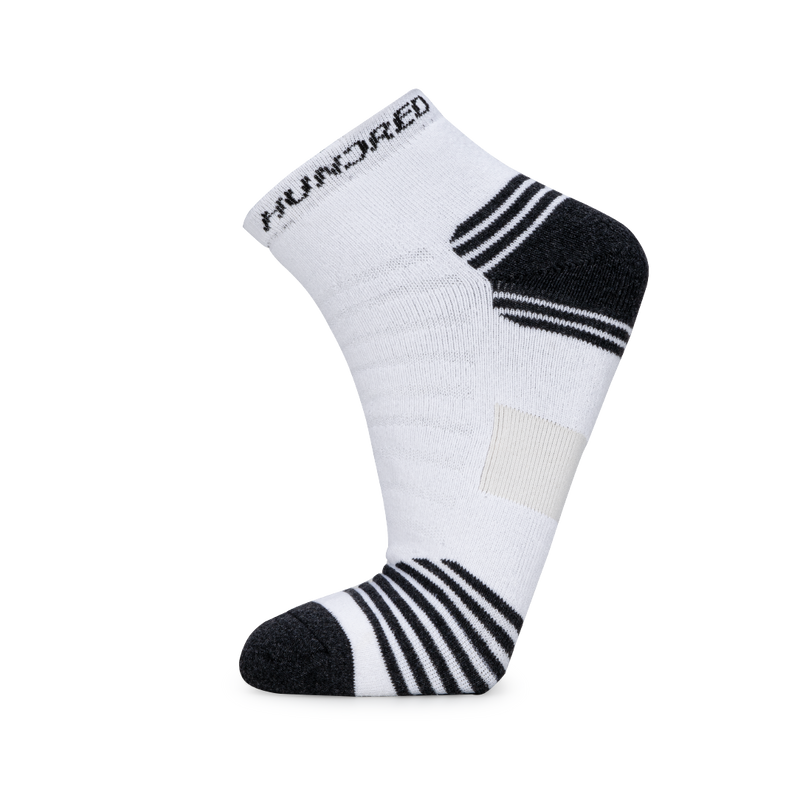 Arch Band Ankle Length Performance Sports Socks_White
