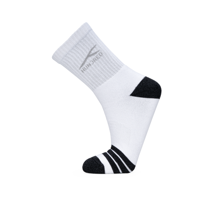 Signature Logo High Quarter Length Performance Sports Socks_White