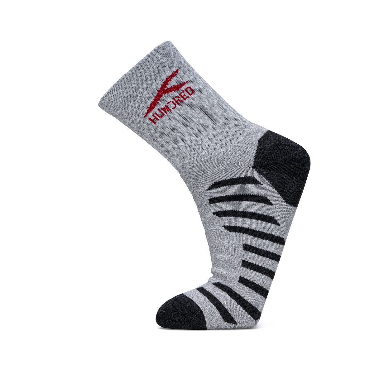 Stripe Quarter Length Performance Sports Socks_Light Grey