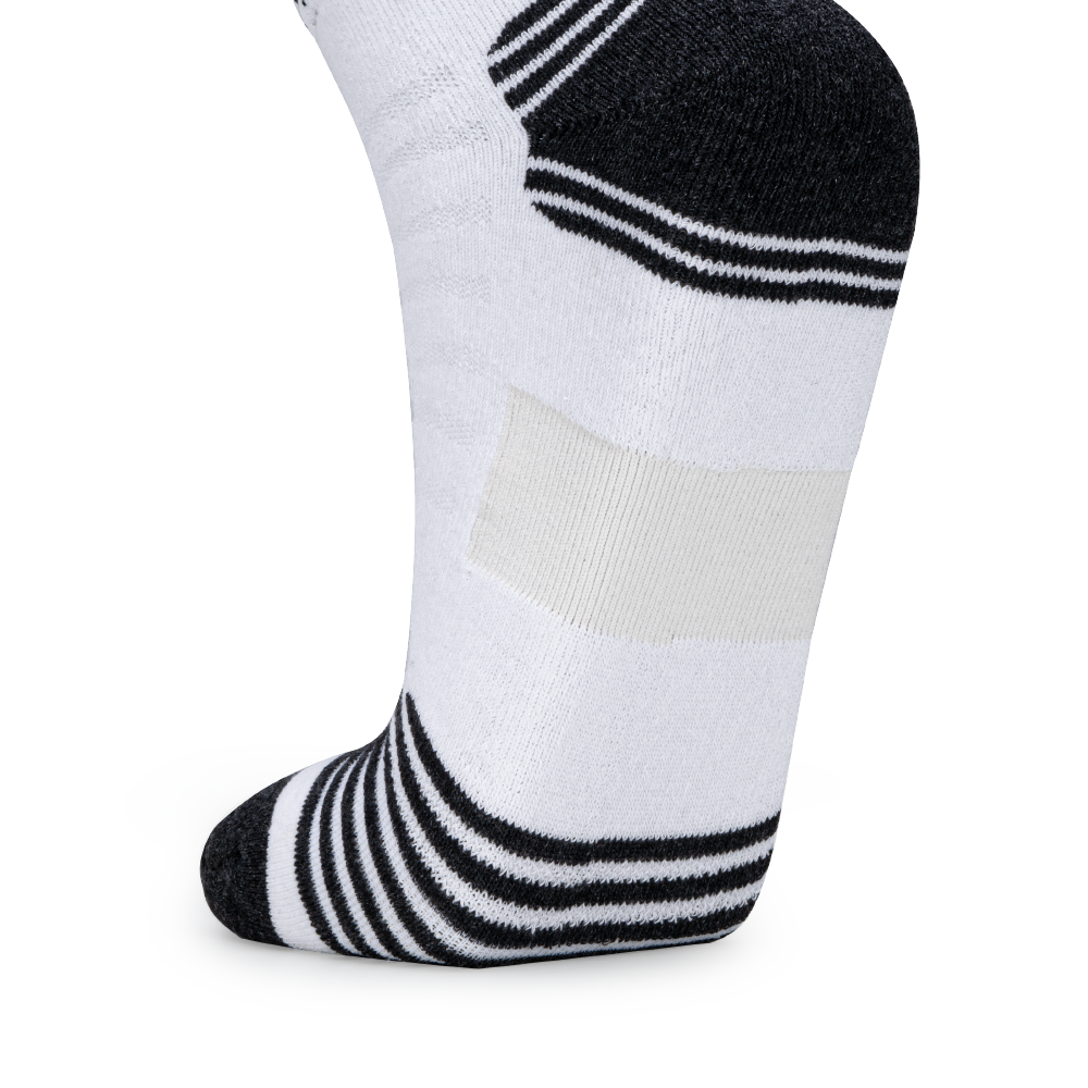 Arch Band Ankle Length Performance Sports Socks_White