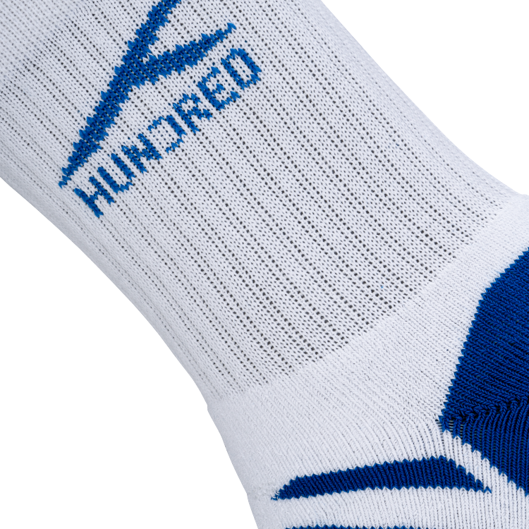 Stripe Quarter Length Performance Sports Socks_White