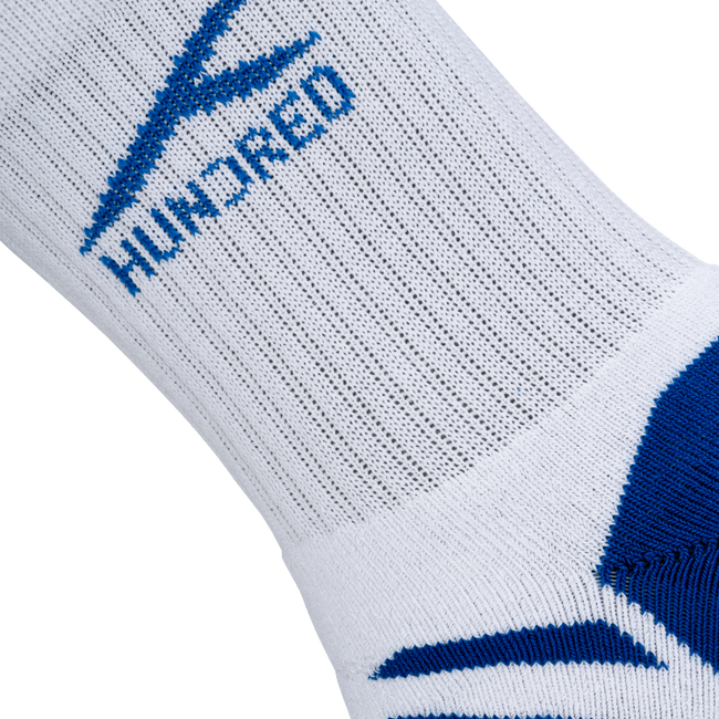Stripe Quarter Length Performance Sports Socks_White