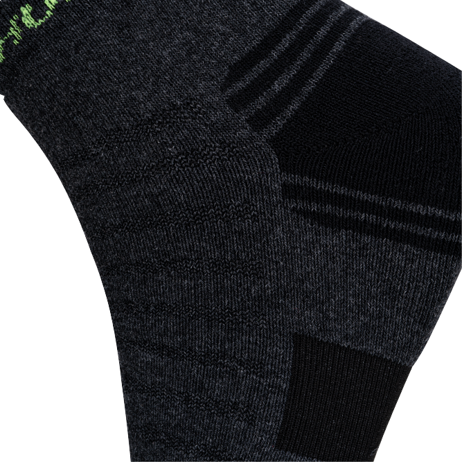 Arch Band Ankle Length Performance Sports Socks_Dark Grey