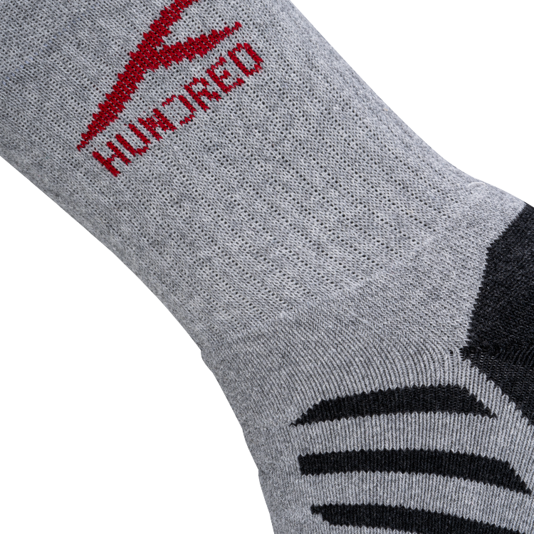 Stripe Quarter Length Performance Sports Socks_Light Grey