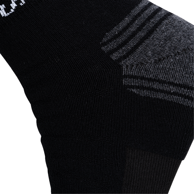 Arch Band Ankle Length Performance Sports Socks_Black