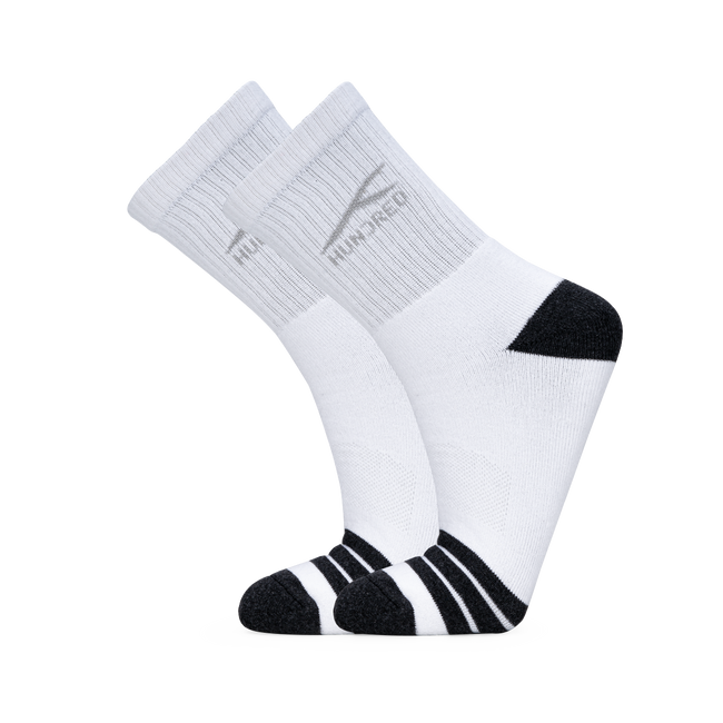 Signature Logo High Quarter Length Performance Sports Socks_White