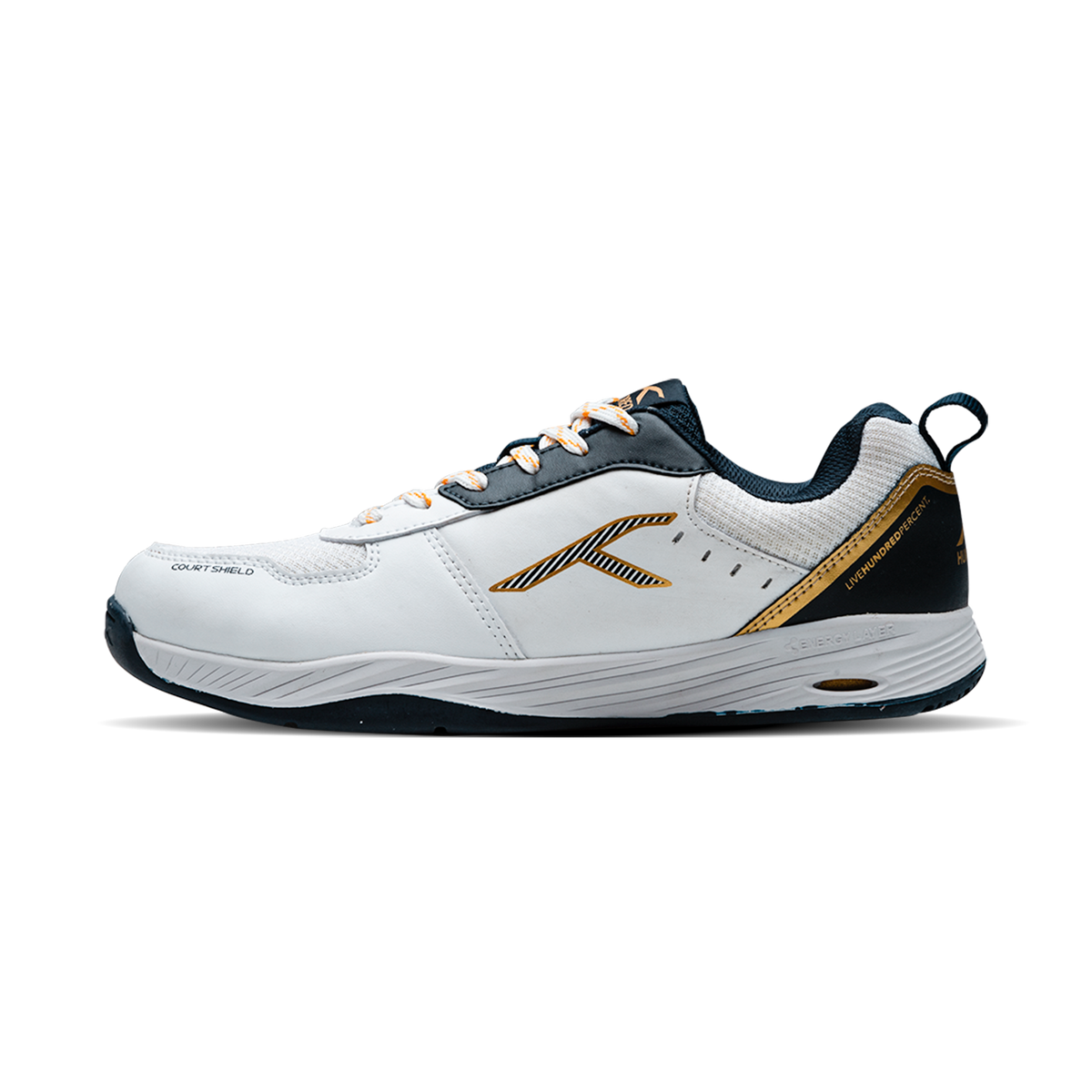 Court Shield-White/Navy/Gold
