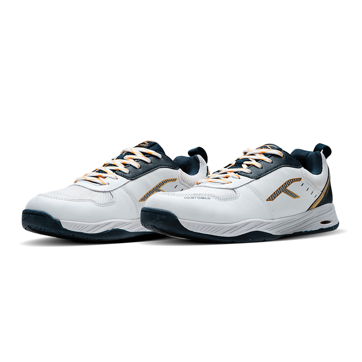 Court Shield-White/Navy/Gold