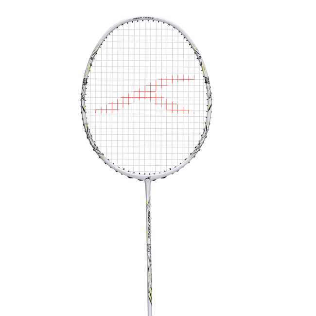 Hundred MegaForce White Strung Badminton Racket