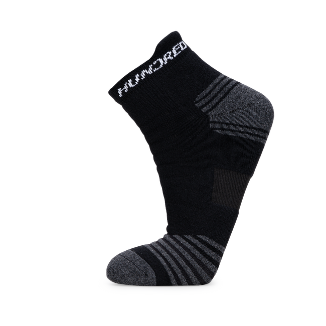 Arch Band Ankle Length Performance Sports Socks_Black