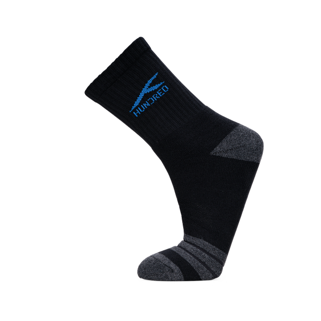 Signature Logo High Quarter Length Performance Sports Socks_Black