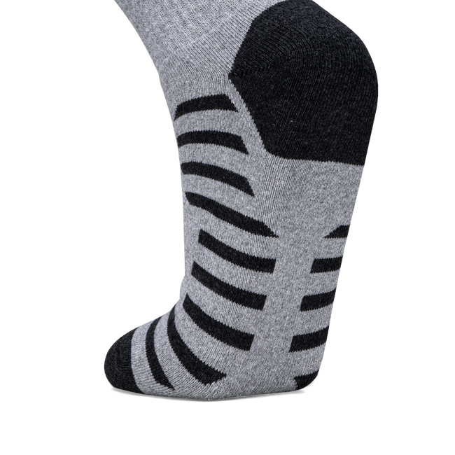 Stripe Quarter Length Performance Sports Socks_Light Grey