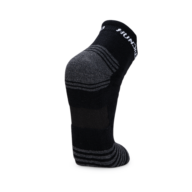Arch Band Ankle Length Performance Sports Socks_Black