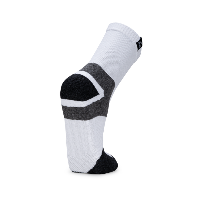 Court Quarter Length Performance Sports Socks_White