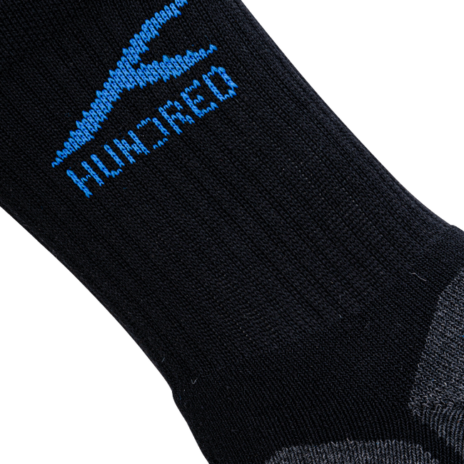 Stripe Quarter Length Performance Sports Socks_Black