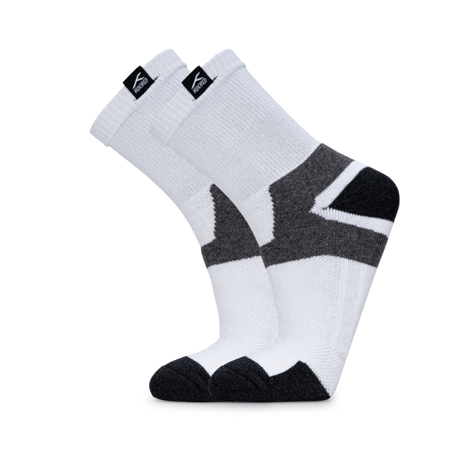 Court Quarter Length Performance Sports Socks_White