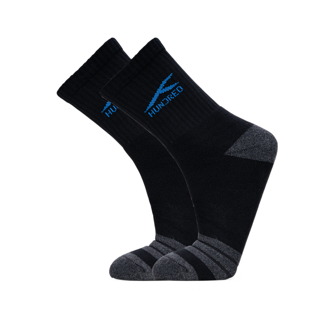 Signature Logo High Quarter Length Performance Sports Socks_Black