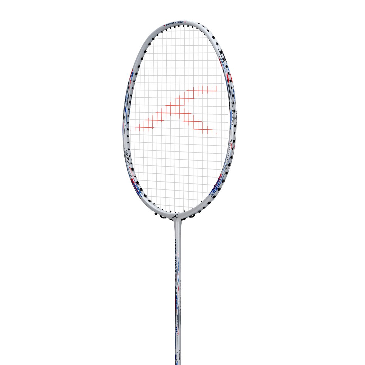 Super Storm Strung Badminton Racket (White)